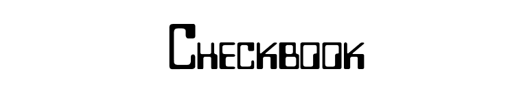 Checkbook font preview