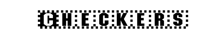 Checkers font preview