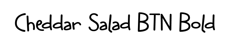 Cheddar Salad BTN Bold font preview