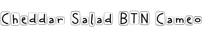 Cheddar Salad BTN Cameo font preview