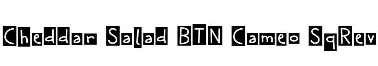 Cheddar Salad BTN Cameo SqRev font preview