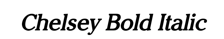 Chelsey Bold Italic font preview