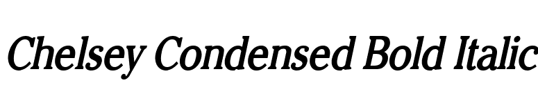 Chelsey Condensed Bold Italic font preview