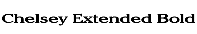 Chelsey Extended Bold font preview