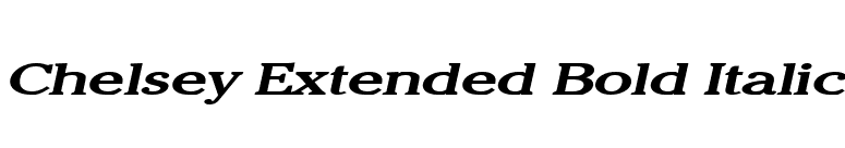 Chelsey Extended Bold Italic font preview