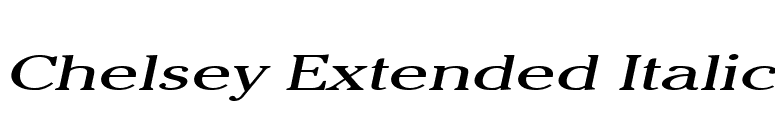 Chelsey Extended Italic font preview
