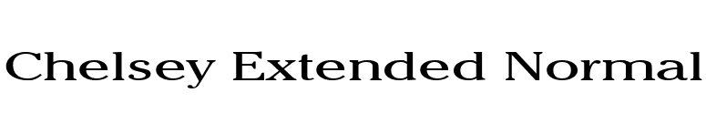Chelsey Extended Normal font preview