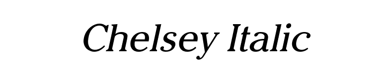 Chelsey Italic font preview