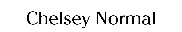Chelsey Normal font preview
