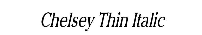 Chelsey Thin Italic font preview