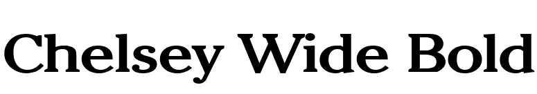 Chelsey Wide Bold font preview