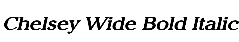 Chelsey Wide Bold Italic font preview