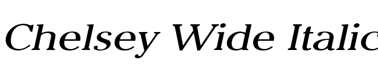 Chelsey Wide Italic font preview