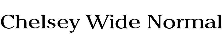 Chelsey Wide Normal font preview