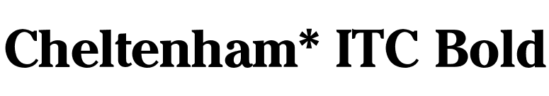 Cheltenham* ITC Bold font preview
