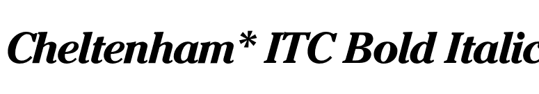 Cheltenham* ITC Bold Italic font preview
