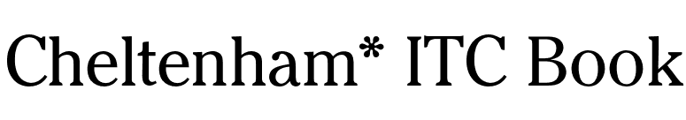 Cheltenham* ITC Book font preview