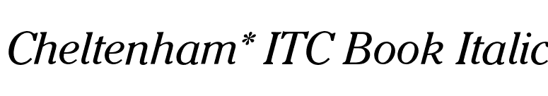 Cheltenham* ITC Book Italic font preview