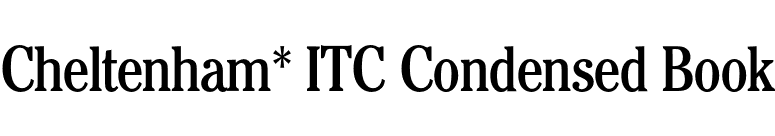 Cheltenham* ITC Condensed Book font preview