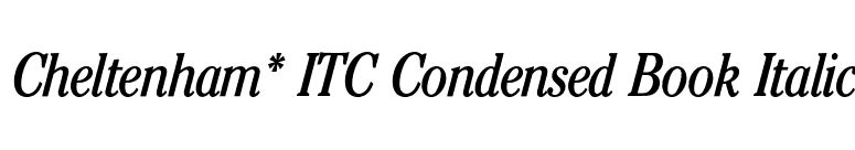 Cheltenham* ITC Condensed Book Italic font preview