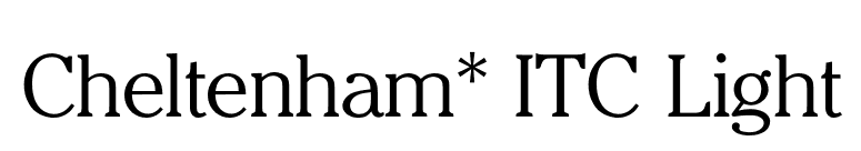 Cheltenham* ITC Light font preview