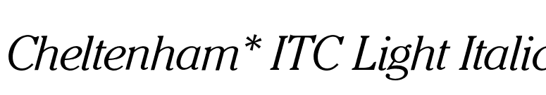 Cheltenham* ITC Light Italic font preview