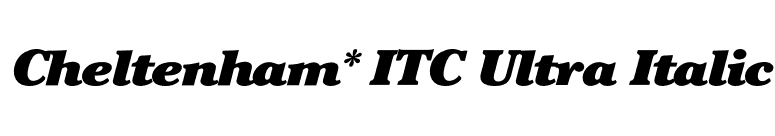 Cheltenham* ITC Ultra Italic font preview