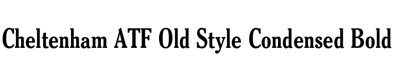 Cheltenham ATF Old Style Condensed Bold  font preview