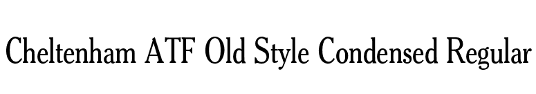 Cheltenham ATF Old Style Condensed Regular font preview