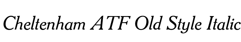 Cheltenham ATF Old Style Italic font preview
