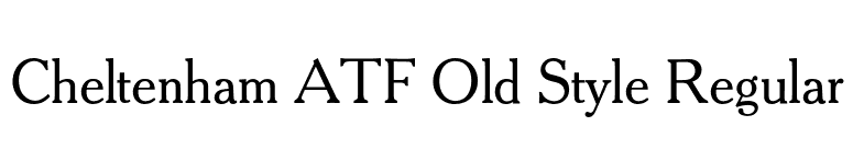 Cheltenham ATF Old Style Regular font preview