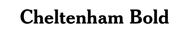 Cheltenham Bold font preview