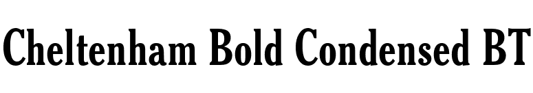 Cheltenham Bold Condensed BT font preview