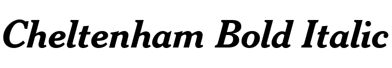 Cheltenham Bold Italic font preview