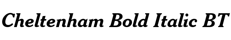 Cheltenham Bold Italic BT font preview