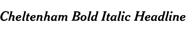 Cheltenham Bold Italic Headline font preview