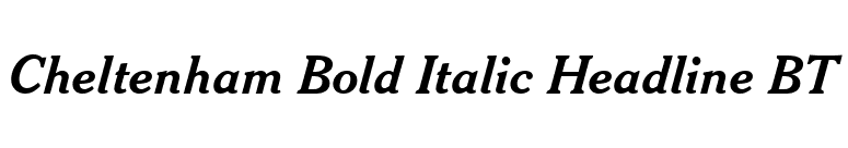 Cheltenham Bold Italic Headline BT font preview