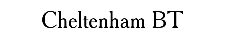 Cheltenham BT font preview