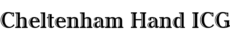 Cheltenham Hand ICG font preview