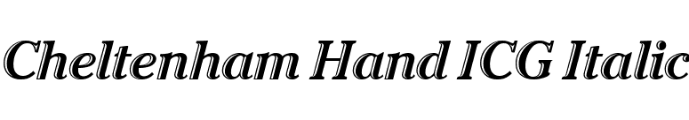 Cheltenham Hand ICG Italic font preview