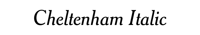 Cheltenham Italic font preview