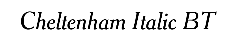 Cheltenham Italic BT font preview