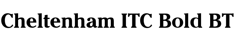 Cheltenham ITC Bold BT font preview
