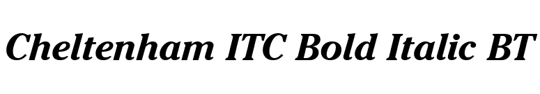 Cheltenham ITC Bold Italic BT font preview