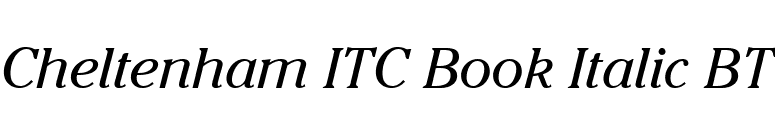 Cheltenham ITC Book Italic BT font preview