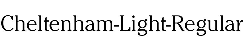 Cheltenham-Light-Regular font preview