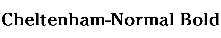 Cheltenham-Normal Bold font preview