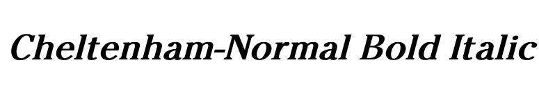 Cheltenham-Normal Bold Italic font preview