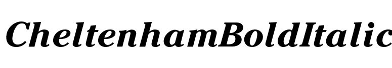 CheltenhamBoldItalic font preview