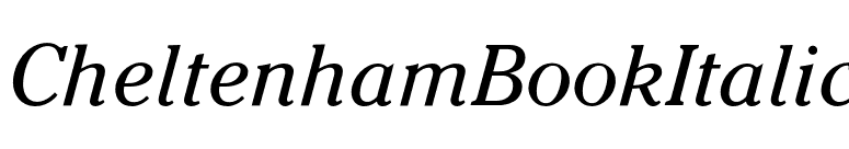 CheltenhamBookItalic font preview